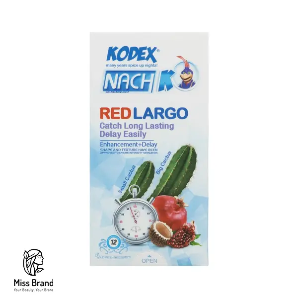 کاندوم کدکس مدل Red largo بسته 12 عددی