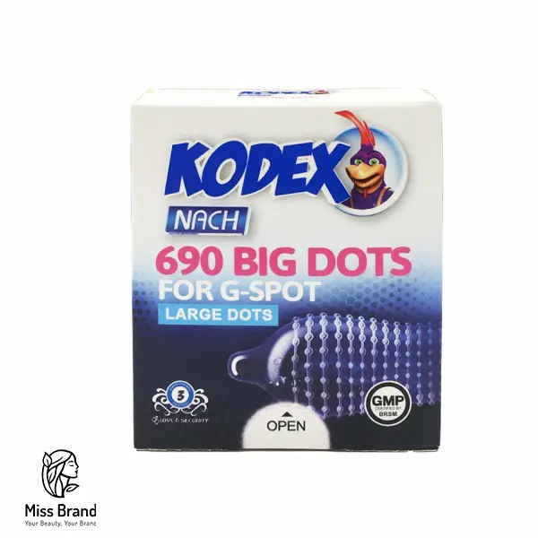 کاندوم ناچ کدکس مدل BIG DOTS بسته 3 عددی