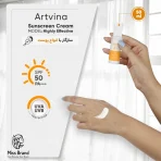 کرم ضد آفتاب بدون رنگ آرت وینا SPF 50 مدل Highly Effective ‌محافظ UVA ،UVB و PA+++، ضد حساسیت، ضد چروک و ضد پیری مناسب انواع پوست‌ حجم 50 میلی‌لیتر