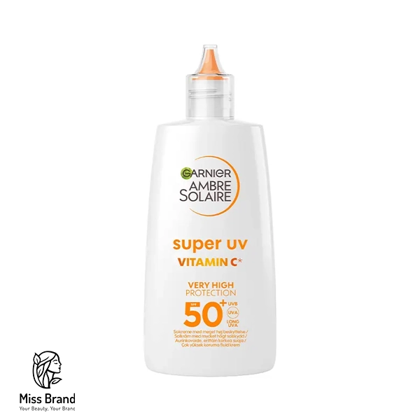 ضدآفتاب فلوئیدی آمبر سولر سوپر UV ویتامین C گارنیر SPF50+