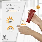 کرم ضدآفتاب و ضدلک رنگی لافارر مدل SPF40-Light، مناسب پوست‌های خشک و معمولی