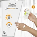 فلوئید ضدآفتاب بی‌رنگ ویتالیر SPF50 مدل Activit، مناسب پوست‌های مختلط و چرب، حجم 50 میلی‌لیتر