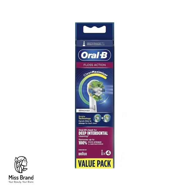 سری یدک مسواک برقی اورال بی مدلFLOSS ACTION بسته 4 عددی