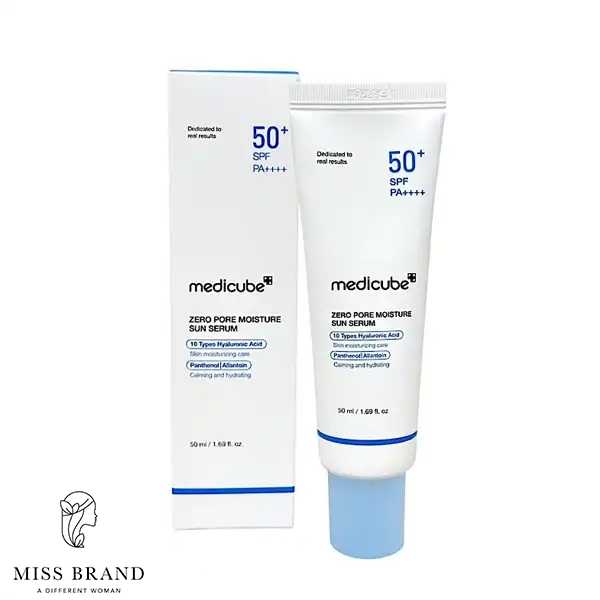 کرم ضد آفتاب بی‌رنگ صورت مدی کیوب SPF50 مدل zero pore