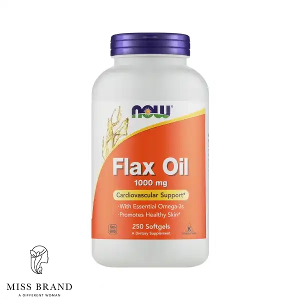 قرص روغن بذر کتان ناو NOW Foods Flax Oil