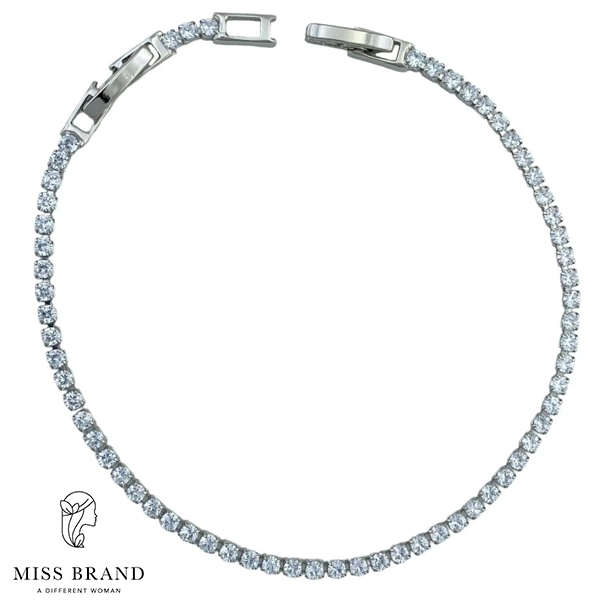 دستبند زنانه ژوپینگ مدل تنیسی با روکش طلا کد 14